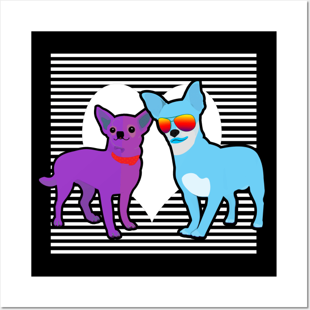 Two Chihuahuas Wall Art by momomoma